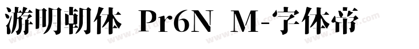 游明朝体 Pr6N M字体转换
